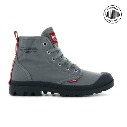 Palladium Pampa Hi Dare Men's Boots Grey | UK E183-EMQ